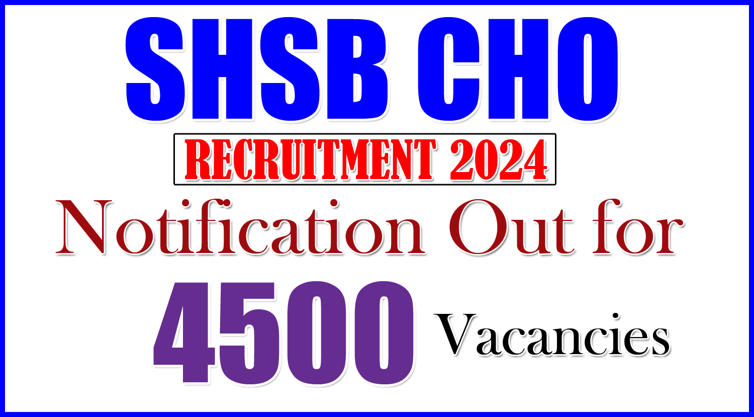 Bihar SHS CHO Recruitment 2024