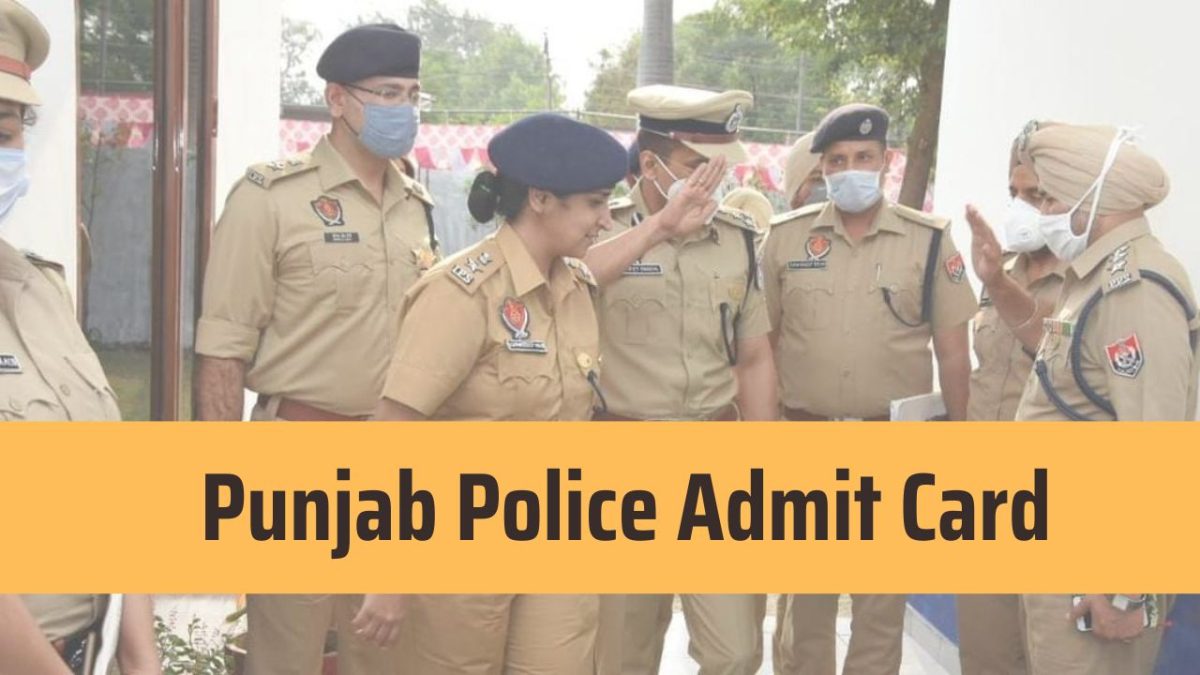 Punjab Police Admit Card 2024